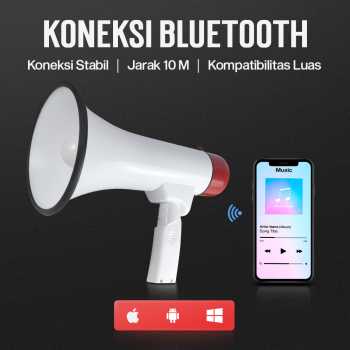 Gambar produk JACAR Toa Megaphone Bluetooth Multifunctional Shouter 50 W - 8099