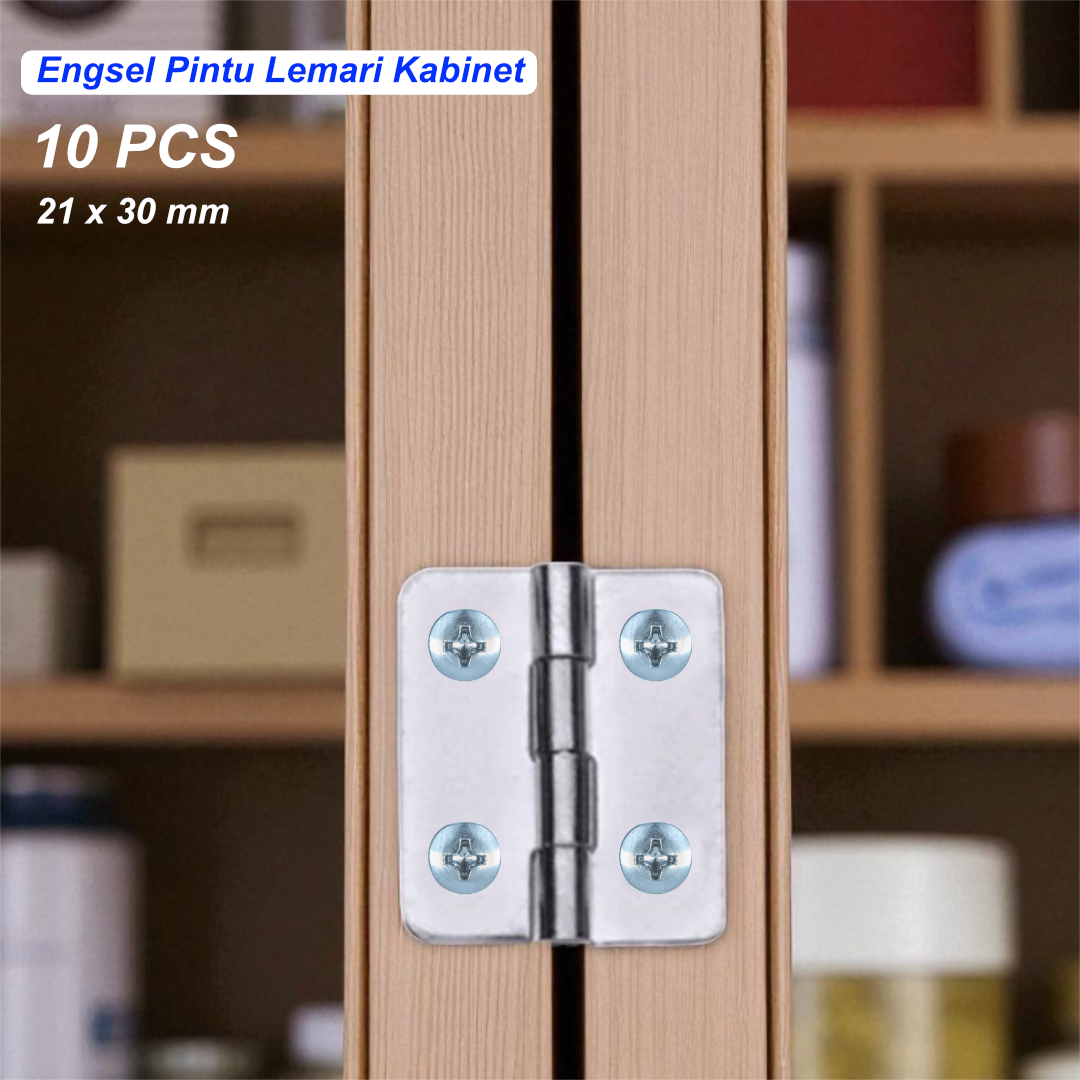Gambar produk KitTrader Engsel Pintu Lemari Kabinet Door Hinge 4 Lubang 10 PCS - KT519