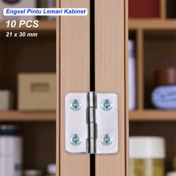 KitTrader Engsel Pintu Lemari Kabinet Door Hinge 4 Lubang 10 PCS - KT519