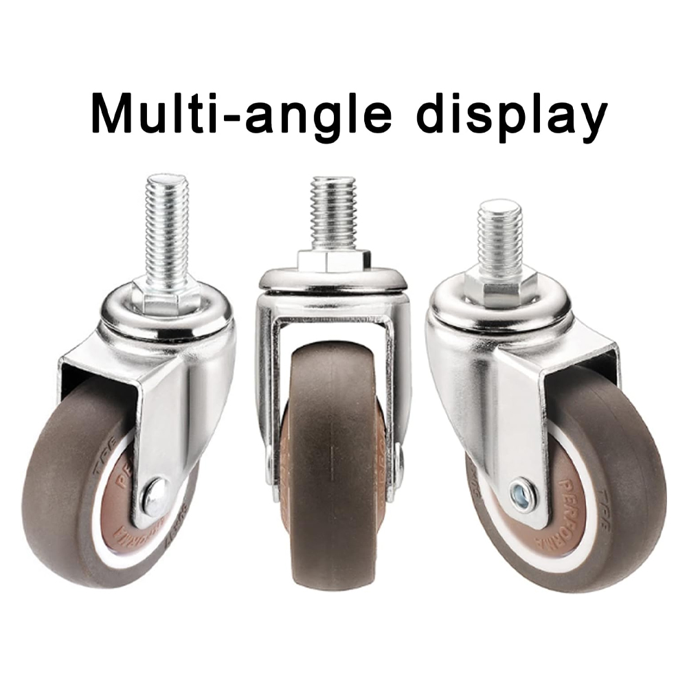 Gambar produk CASTRY Roda Kastor Furniture Soft Rubber Caster Wheel 1 Inch 4 PCS Screw - C10