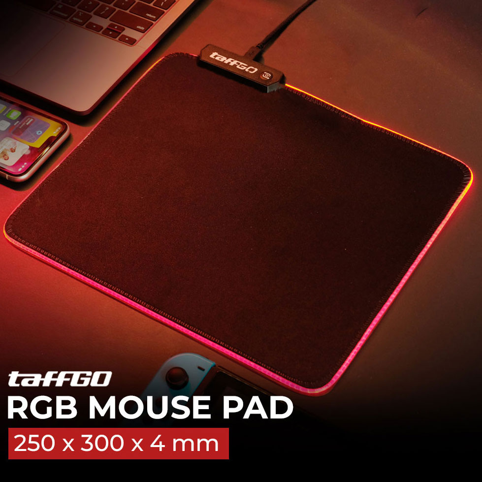 Gambar produk TaffGO Gaming Mouse Pad Glowing RGB LED High Precision 250x300x4mm