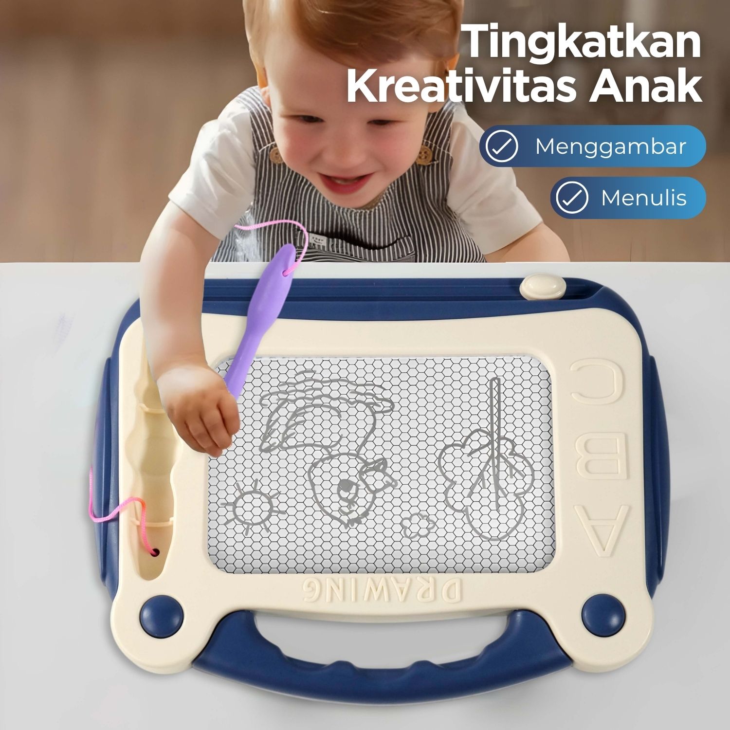 Gambar produk HAMBO Mainan Papan Tulis Anak Magnetic Drawing Board Colorful - HB21
