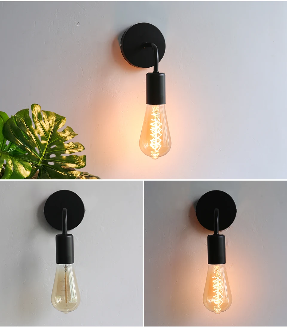 Gambar produk FMA Nordic Modern Wall Lamp Iron E27 Indoor Lighting Free Adjustment - FM-EE