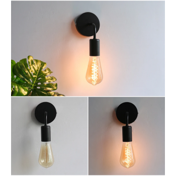 Gambar produk FMA Nordic Modern Wall Lamp Iron E27 Indoor Lighting Free Adjustment - FM-EE