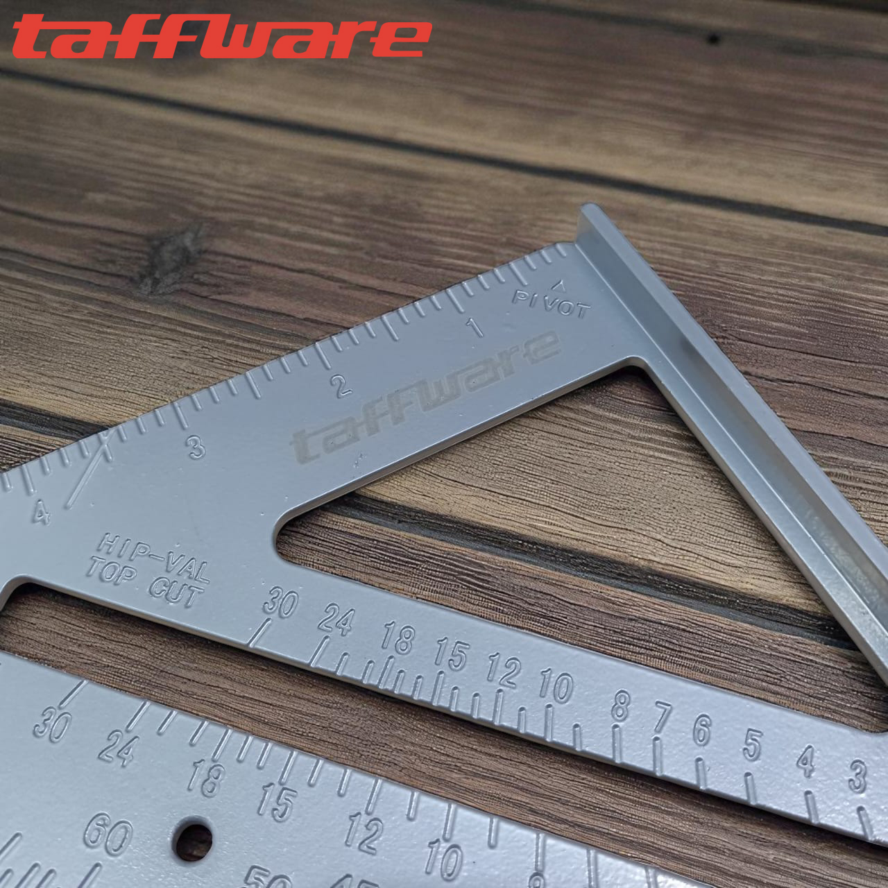 Gambar produk Taffware Penggaris Siku Mistar Triangle Ruler Aluminium Alloy - VK18