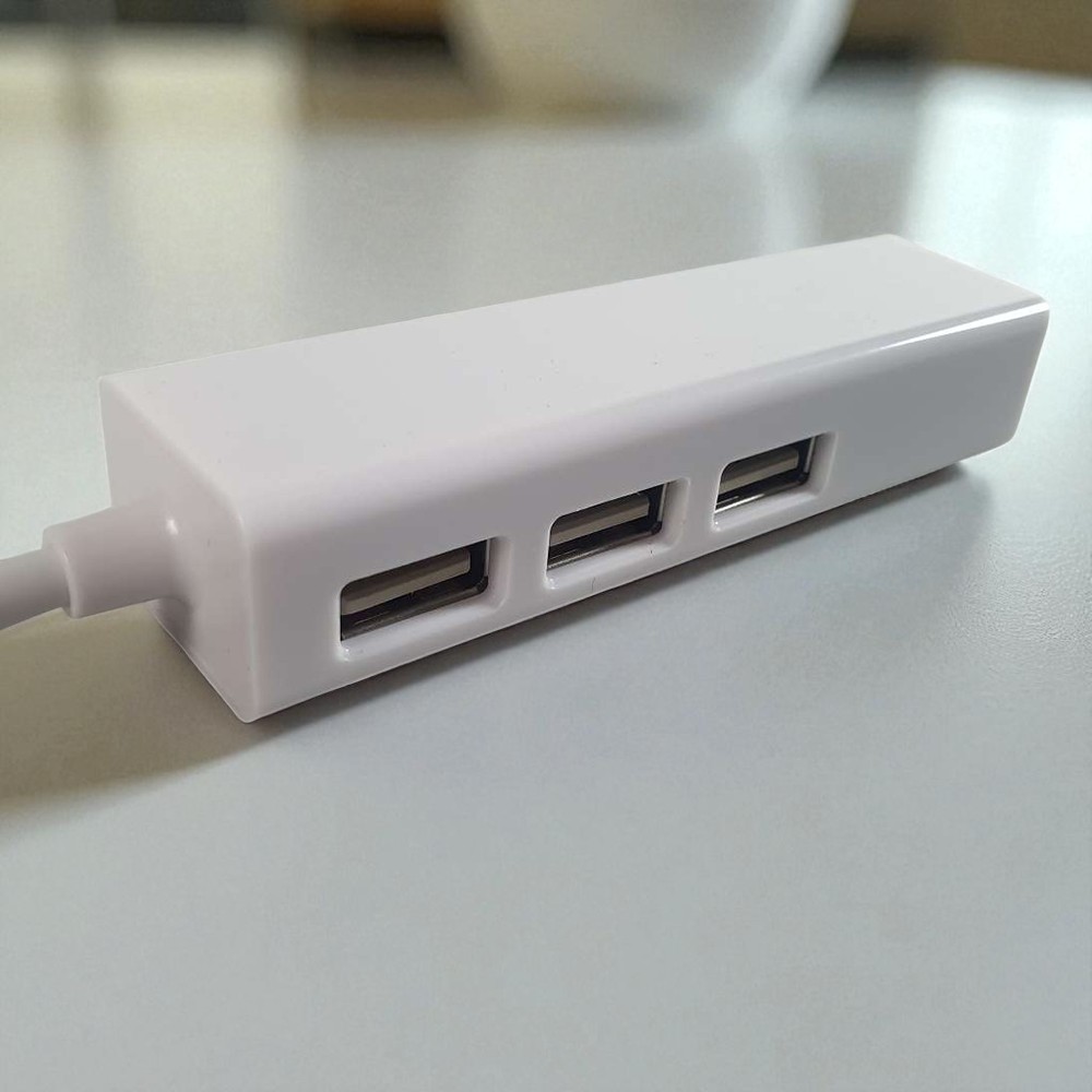 Gambar produk USB to LAN Ethernet External Network Card with USB Hub - DJLH-3100