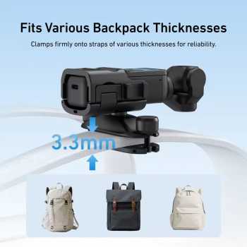 Gambar produk TELESIN Quick Release Backpack Mounting Bracket For DJI Pocket 3 - S3-JFM-02-TDJ