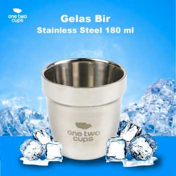 Gambar produk One Two Cups Gelas Stainless Steel Korea Single Wall Glass 180ml - J070