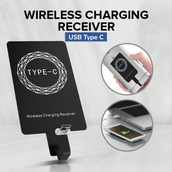 Gambar produk Qi Wireless Charging Receiver Adapter for Smartphone USB Type C - P9
