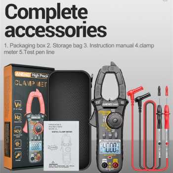 Gambar produk ANENG Clamp Meter Digital Multimeter Multitester LCD Flashlight 1000A - CM83