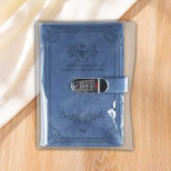 Gambar produk Toddi Buku Jurnal Leather Determination A5 200 Halaman Grid with Lock - TDD3