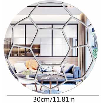 Gambar produk AKROR Sticker Cermin Akrilik Tempel Dinding Dekorasi Wallpaper 3D Football - A030