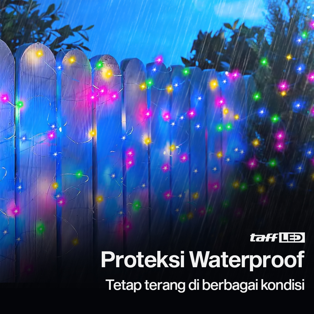 Gambar produk TaffLED Lampu Hias String Lights Solar Power Waterproof 100 LED RGB - YY-3210
