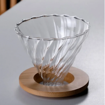 Gambar produk PORBU Filter Penyaring Kopi V60 Coffee Dripper Borosilicate 3-4 Cup - P1