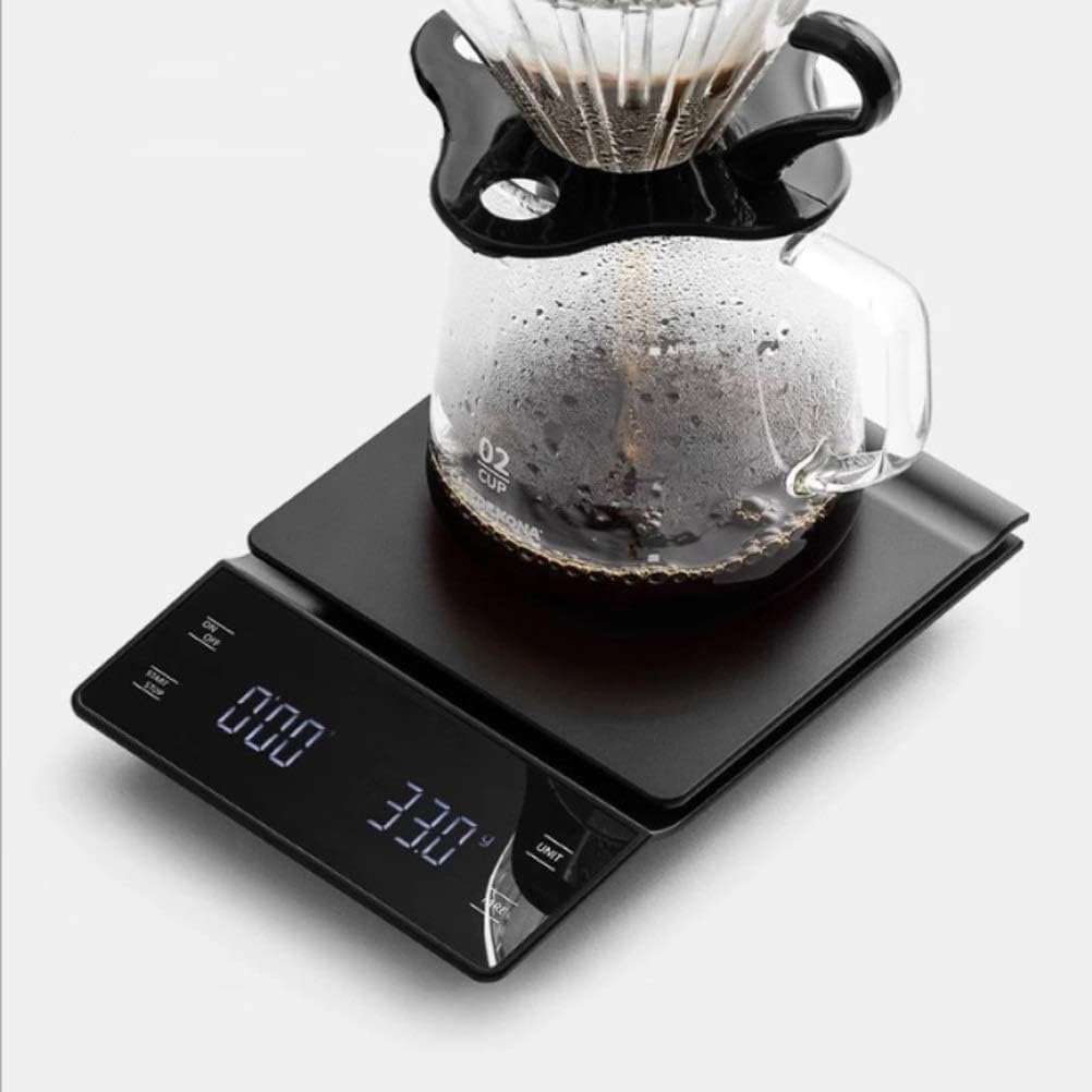 Gambar produk SCALI Timbangan Kopi Digital Timer Coffee Scale Rechargeable 3kg 0.1g - S3000