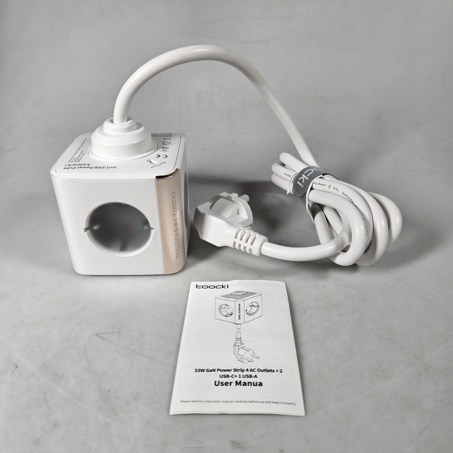 Gambar produk Toocki Stop Kontak 7in1 Power Strip USB Type C EU Plug GaN 33W 4000W - JZ02