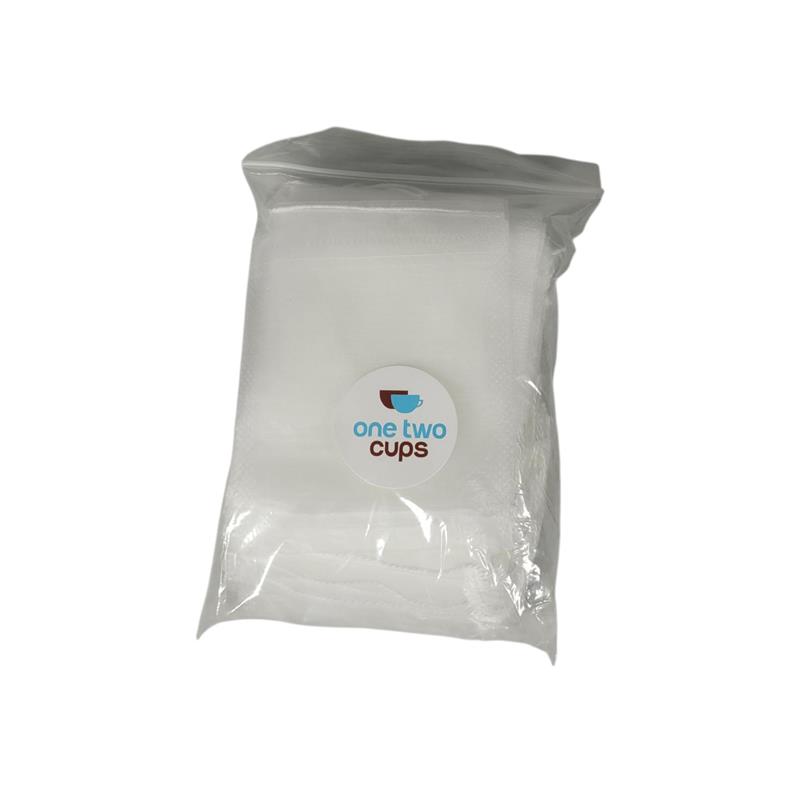 Gambar produk One Two Cups Kantong Filter Saringan Teh Nilon Tea Disposable 50 PCS 7x9cm - M100
