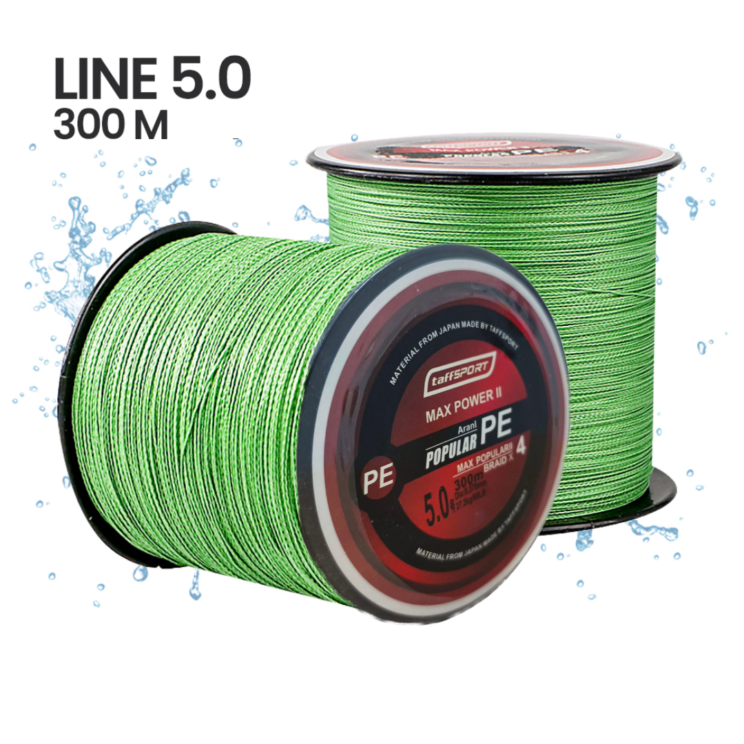 Gambar produk TaffSPORT Senar Tali Pancing Fishing PE Braided Thick Line 300M 5.0 - BLTP