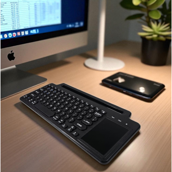 Gambar produk DODODOC Keyboard Wireless Bluetooth 2.4GHz with Touchpad Phone Stand - MLD-569