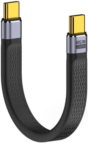 Gambar produk DIXSG Kabel USB Type C to Type C Fast Charging Thunderbolt 240W 14cm Straight - D13
