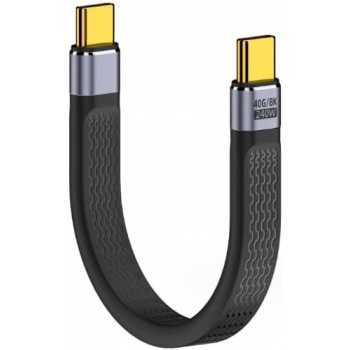 Gambar produk DIXSG Kabel USB Type C to Type C Fast Charging Thunderbolt 240W 14cm Straight - D13