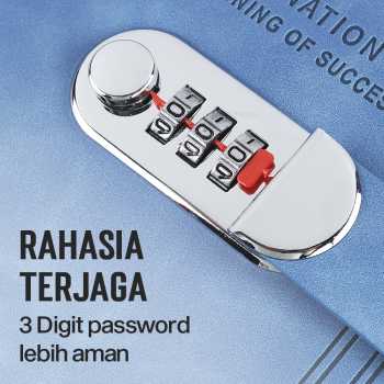 Gambar produk Toddi Buku Jurnal Leather Determination A5 200 Halaman Grid with Lock - TDD3