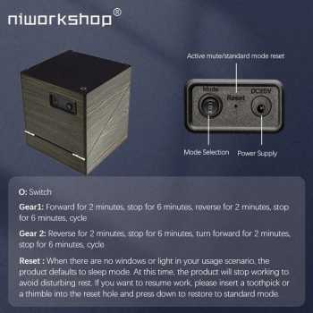 Gambar produk Niworkshop Watch Winder Box Automatic Kotak Display Jam Tangan 6 Slot - WX-3366