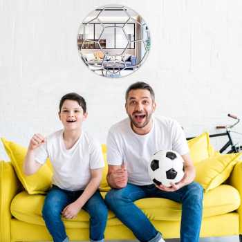 Gambar produk AKROR Sticker Cermin Akrilik Tempel Dinding Dekorasi Wallpaper 3D Football - A030