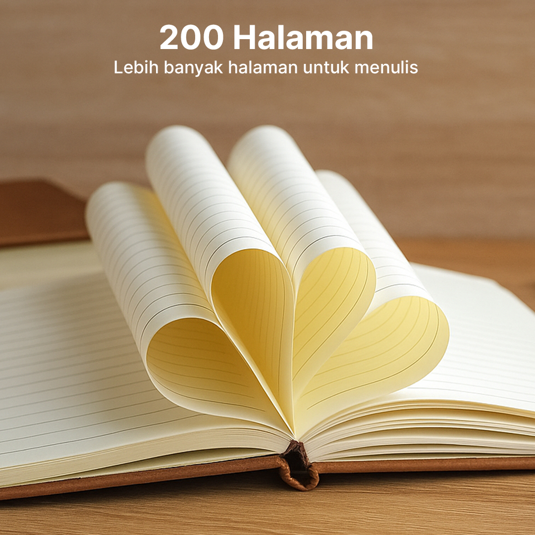 Gambar produk Toddi Buku Jurnal Leather Diary 200 Halaman Grid A5 with Lock - TD22
