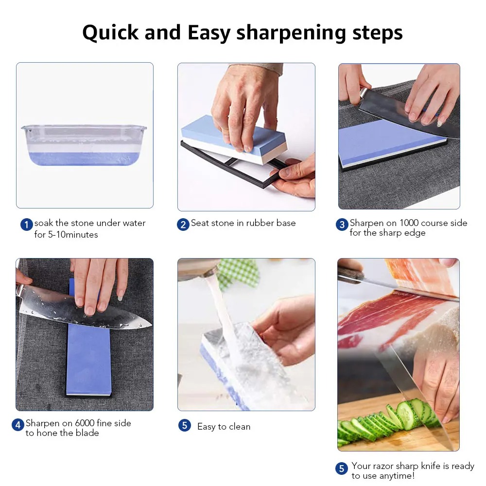 Gambar produk FENGLI Batu Pengasah Pisau Whetstone Knife Sharpener 3000/8000 - FX-830