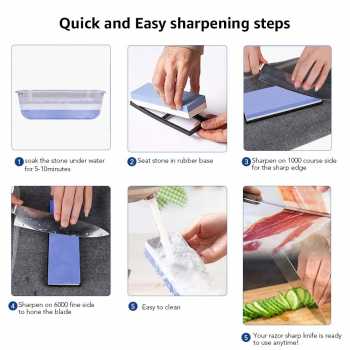 Gambar produk FENGLI Batu Pengasah Pisau Whetstone Knife Sharpener 3000/8000 - FX-830