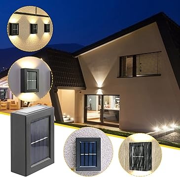 Gambar produk SoFlare Lampu Dinding Solar Outdoor Waterproof Warm White 4 LED - INU150