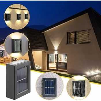 SoFlare Lampu Dinding Solar Outdoor Waterproof Warm White 4 LED - INU150