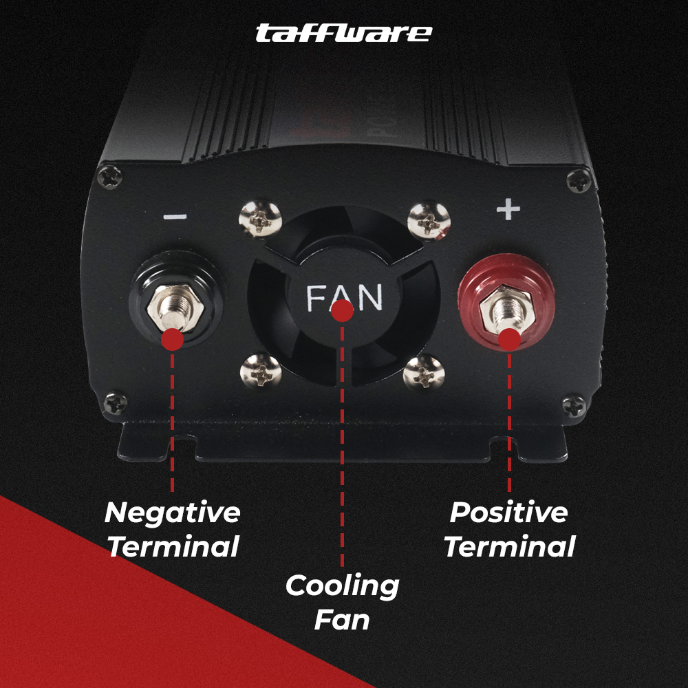 Gambar produk Taffware Power Inverter Mobil Pure Sine Wave DC 60V to AC 220V 1000W - NBQ1000W