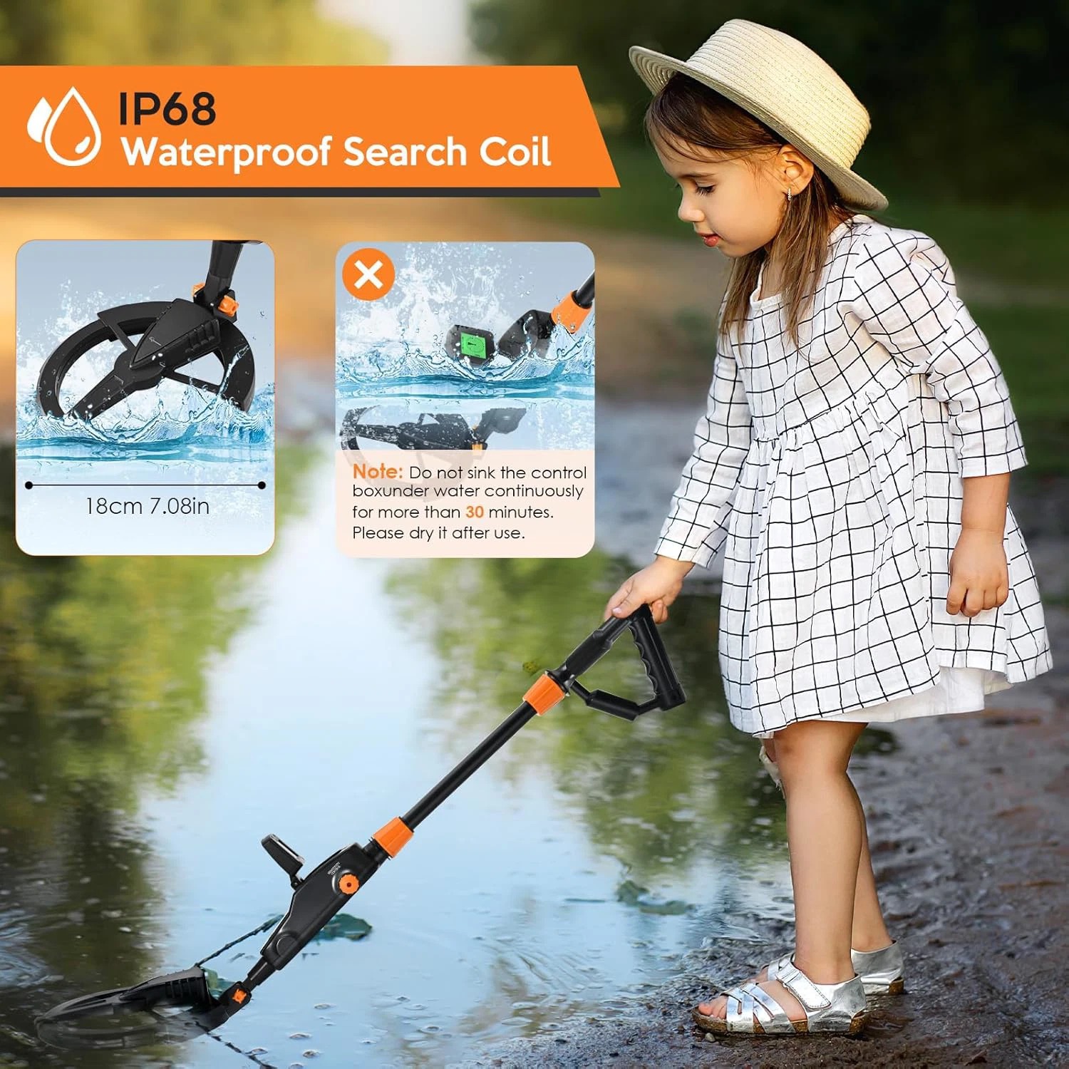 Gambar produk TIAXUN Pendeteksi Logam Metal Detector LCD Display Waterproof 7.4 Inch - MD-1008