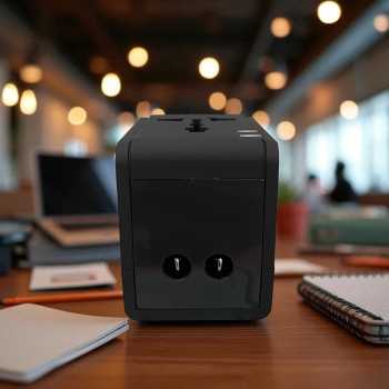 Gambar produk TRAVOR Universal Travel Adaptor Port USB Type C UK EU USA PD20W 6A - TR020
