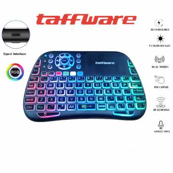 Taffware Keyboard Mini Touchpad Air Mouse IR Learning 2.4GHz Bluetooth - M9