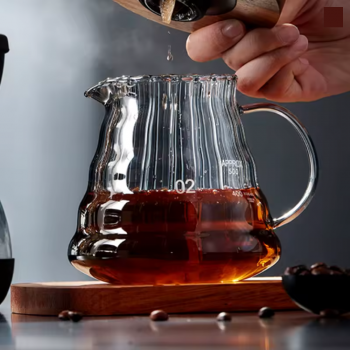 GIANXI Teko Kopi Coffee Server V60 Drip Pour Over Borosilicate Glass - XGS-36/60