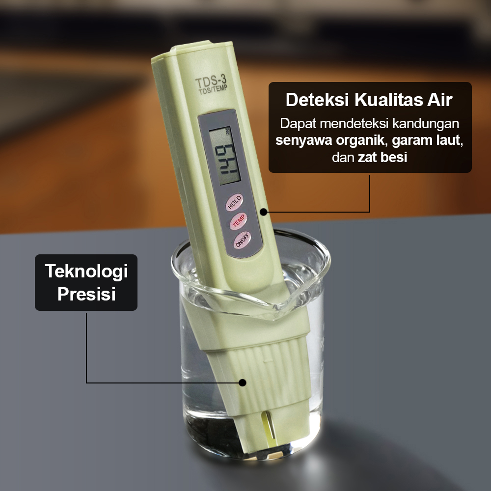 Gambar produk TDS Meter Alat Ukur Kualitas Air Water Quality Tester - TDS-3