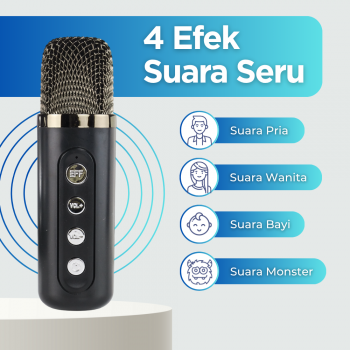 Gambar produk Yism Speaker Bluetooth Karaoke Portable with 2 Microphone 16W - WJ-A830