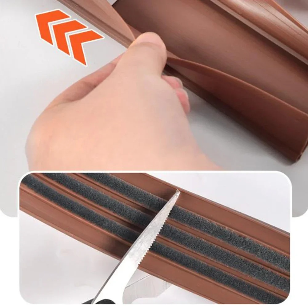 Gambar produk TPSK Lis Pintu Penghalang Debu Serangga Door Seal Strip 1Mx55mm - TP149