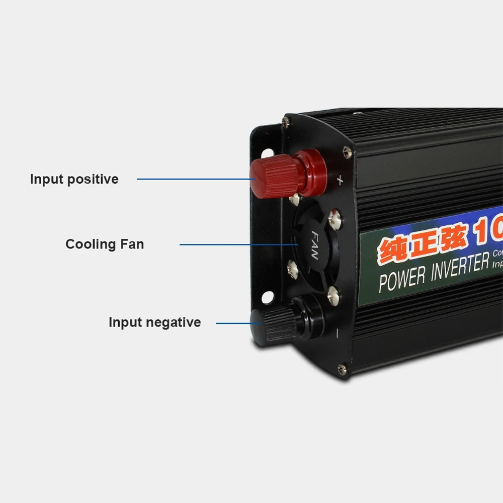Gambar produk BEZAX Power Inverter Mobil Pure Sine Wave DC 60V to AC 220V 1000W - B610