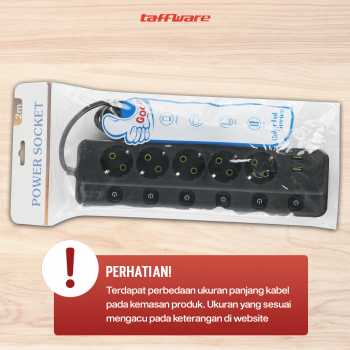 Gambar produk Taffware Stop Kontak 5 Lubang USB Type C EU Plug 10A 110-250V 2500W - QL-1098U