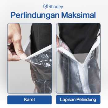 Gambar produk Rhodey Jas Hujan Sepatu Anti Air Shoes Cover PVC Zipper with Reflector M - H-212