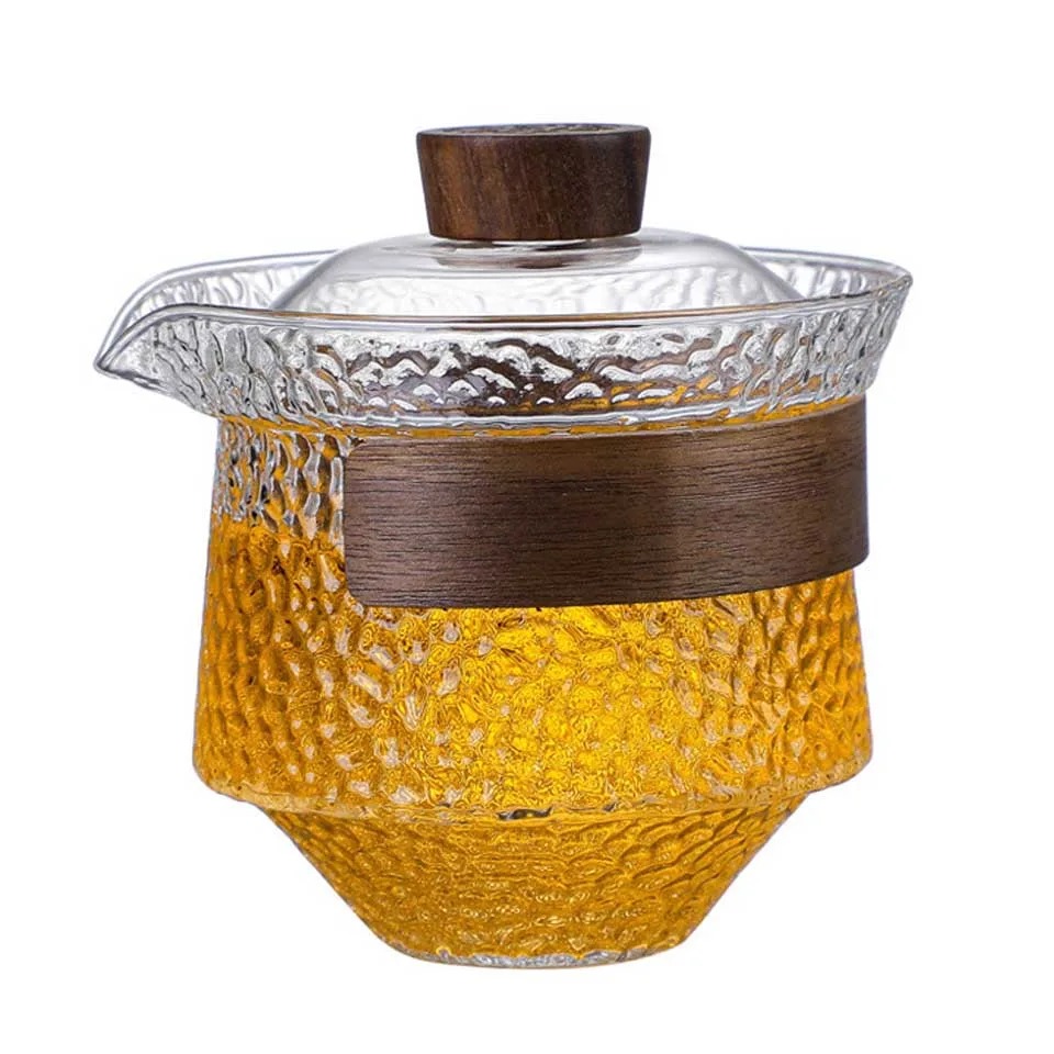 Gambar produk TCFOS Mangkok Gaiwan Chinese Tea Bowl Infuser Kaca Borosilikat 230ml - TF180