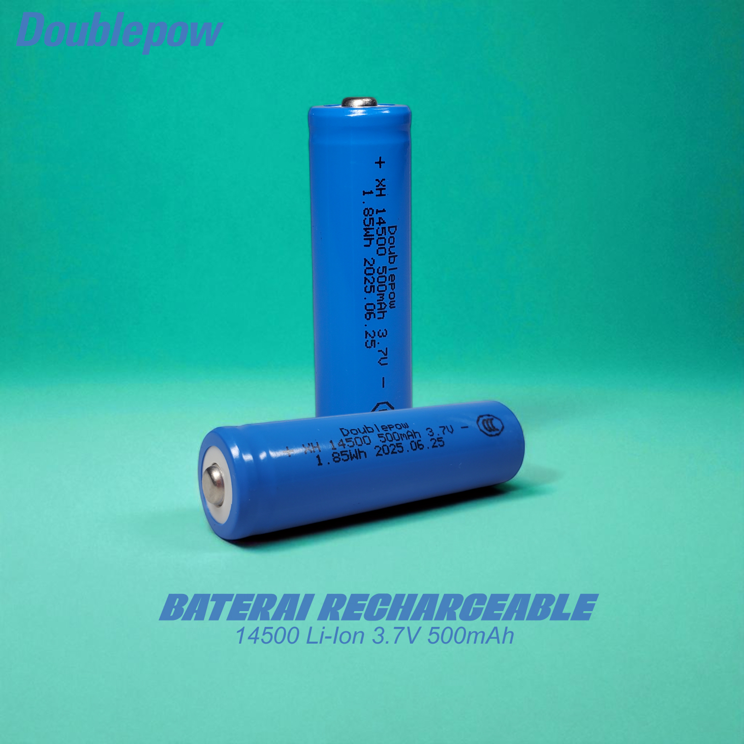 Gambar produk Doublepow Baterai Rechargeable 14500 Li-Ion 3.7V 500mAh 1 PCS