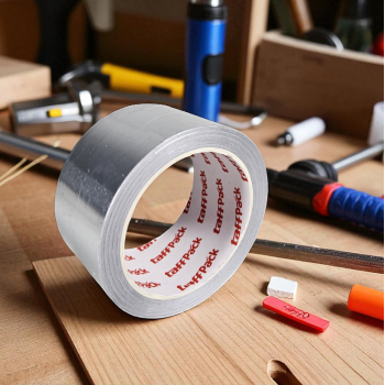 Gambar produk TaffPACK Lakban Aluminium Foil Tape Tahan Panas Anti Bocor 0.06mm 20M 60mm - INU161