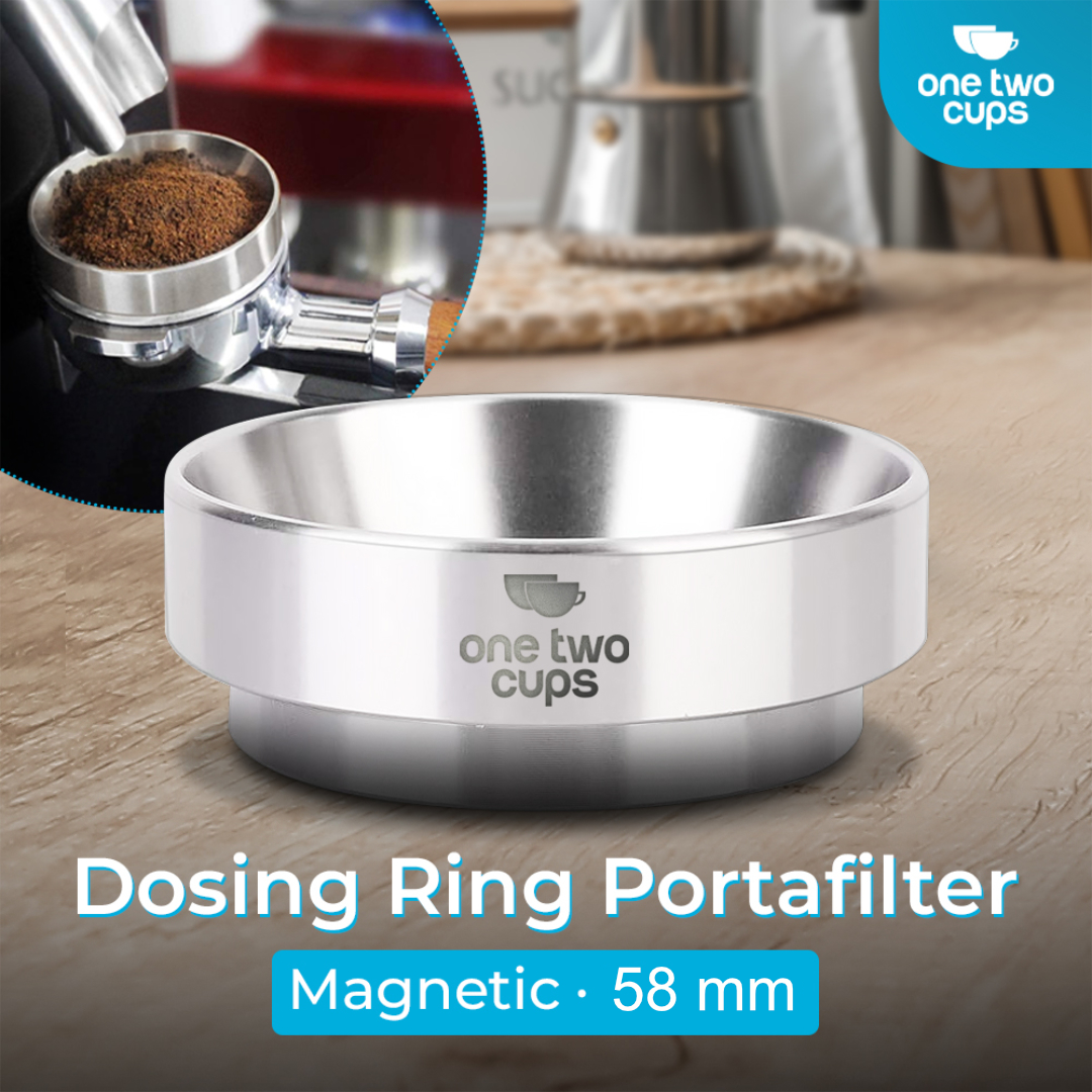 Gambar produk One Two Cups Dosing Ring Portafilter Espresso Magnetic Aluminium 58mm - YXA44