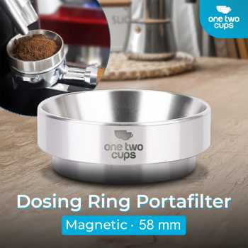 One Two Cups Dosing Ring Portafilter Espresso Magnetic Aluminium 58mm - YXA44