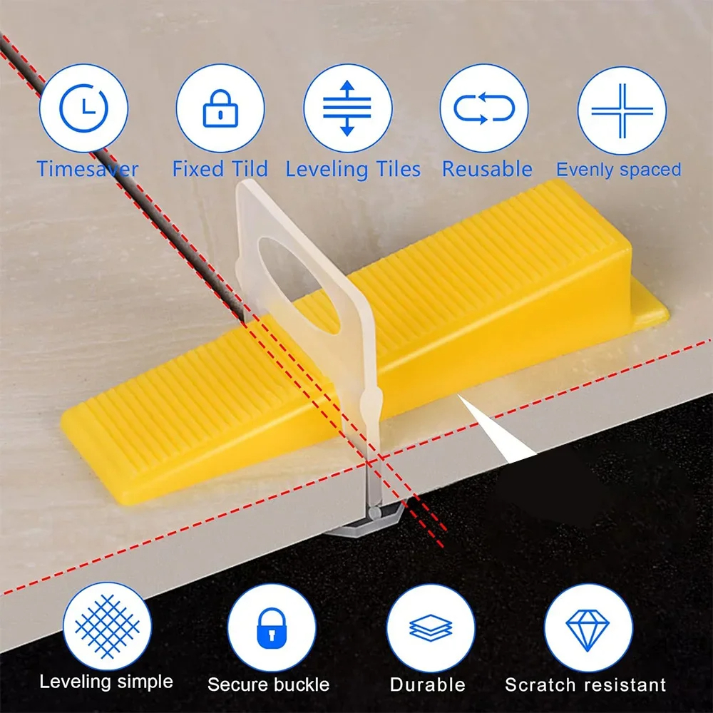 Gambar produk YUEQING Alat Perata Pasang Keramik Tile Spacer Clip 100 PCS 3.0mm - Y0170